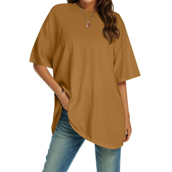 TYGHBN Women Crew Neck Fitted Shirt Basic Tops Short Sleeves Summer T Shirt Tops Classic T Shirt Tee Blank Women Shirt Packs for Women Striped Short Sleeve Tee Pack Women Athletic Shirt Womens Summer