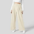 thumbnail image 1 of TYGHBN Women Fashion Casual Solid Color Wide Leg Elastic Pants Work Business Casual High Waisted Dress Pants Flowy Trousers Pants Trousers Pants Women Women Casual Pants for Work Elastic Pants Women, 1 of 6