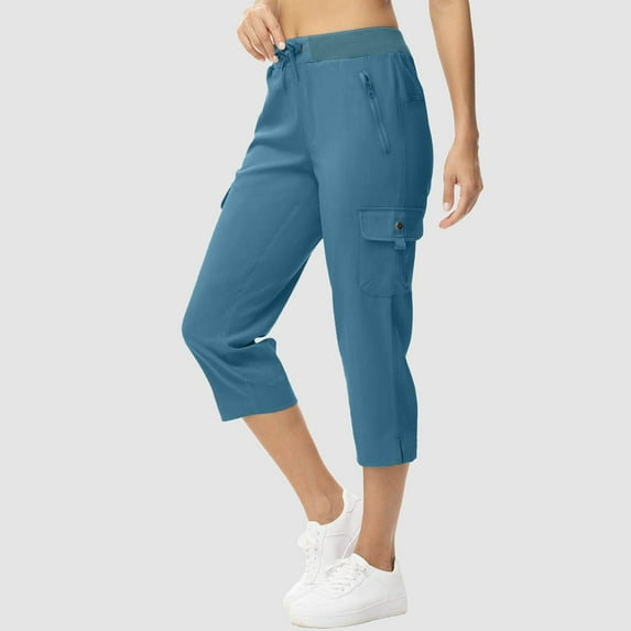TYGHBN Women High Waisted Wide Leg Pants Fashion Drawstring Elastic Trousers Comfy Straight Leg Long Pants with Pockets Dress Pants for Women Business Casual Stretchy Womens Short Pants Casual Romper