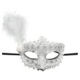 thumbnail image 1 of TYGHBN Women Makeup Dance Face Guard Painted with Gold Powder Cornered Half Face Carnival Party Face Guard, 1 of 4