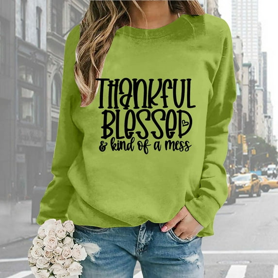 TYGHBN Women Oversize Sweatshirts Long Sleeve Crewneck Letter Printed Lightweight Loose Sweatshirts Blouse Top Women with Hood Comfy Womens Long Sleeve Shirts Hooded Jacket Sweatshirt Heavy Zip