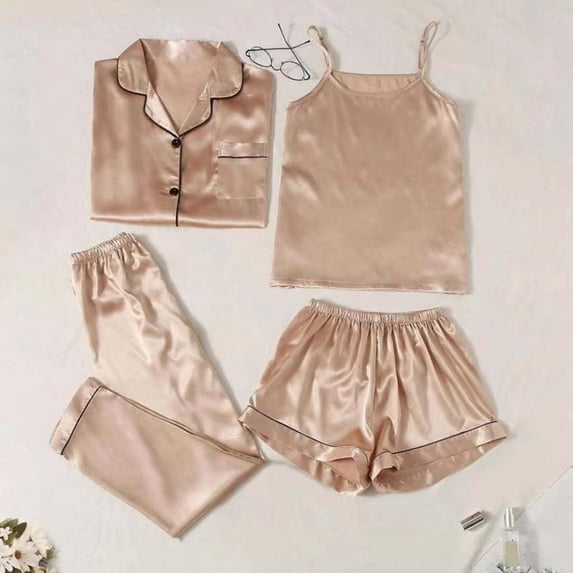 TYGHBN Women Pajama Sets Soft Comfortable Sleepwear Wear Home Outfit Relaxing Nightwear for Women Cozy Two Piece Set Matching Pajama Set for Women Leopard Long Sleeve Pajama Set Womens Pajamas Short