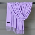thumbnail image 1 of TYGHBN Women Pashmina Scarf Soft Solid Plain Shawl Wrap Fashion Warm Neck with Fringes Scarves Women Winter Southwest Wool Scarf Silk Fashion Head Scarf Scarf for Women Warm Scarf Outfit Fashion, 1 of 3