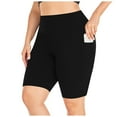 thumbnail image 1 of TYGHBN Women Shorts Plus Size High Waist Workout Athletic Shorts Seamless Lifting Yoga Shorts with Pockets Women's Boy Shorts Underwear Tights with Pockets for Women 2x Maternity Tops Maternity Tops, 1 of 6