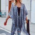 thumbnail image 1 of TYGHBN Women Smock with Hollowed Out Tassels Sunshade Vacation Beach Shawl Top Womens Shawl Scarf Scarf Sweater Wraps with Sleeves Sheer Scarf Formal Coat for Women Evening Wear Women Scarf Winter, 1 of 6