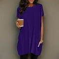 thumbnail image 1 of TYGHBN Women Summer Casual Round Neck Short Sleeve Pocket Print Long Top Womens Shirts Summer Shirt Shirts for Women Women Long Sleeve Tee Shirt Athletic Women Short Sleeve T Shirts for Women T Shirt, 1 of 3