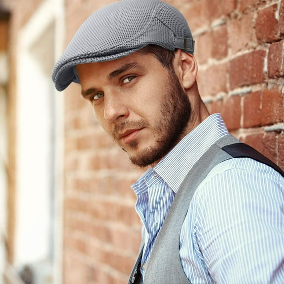 TYGHBN Women Summer Thin Retro Hollow Mesh Breathable Adjustable Sun Cap Bureau Hat The Hat Vintage Hats Men's Hat Plaid Hats Women Cabaret Hat Solid Women Hat Men Artist for Women Large French Hat