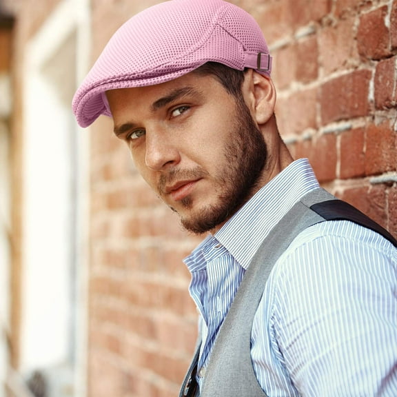 TYGHBN Women Summer Thin Retro Hollow Mesh Breathable Adjustable Sun Cap 1920s Camera Hat Pin French Berate Hat French Officer Hat Knit Hats for Women Mens Hat Teal Hat Leather Womens Hat for Hair