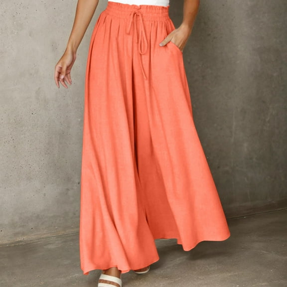 TYGHBN Women Wide Leg Pants High Waisted Yoga Pants Hippie Pants Boho Beach Plus Size Palazzo Pants Casual Pants Women Petite Short Pants Women Casual plus Size Sweat Pants Beach Pants for Juniors