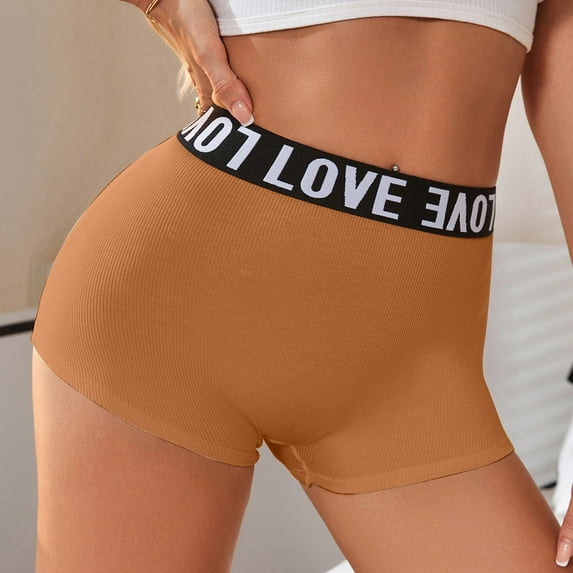 TYGHBN Women's Breathable Mid Waist Lift Letter Printed Briefs Microfiber Panties Ladies Underwear plus Size Thong Granny Panties for Women plus Size Lower Waist Trainer Women Underwear Pack Vs Yoga