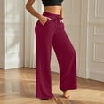 thumbnail image 1 of TYGHBN Women's Casual Pants Adjustable Waist with Pockets for Everyday and Sports Activities Comfortable Fashionable Trousers for Spring and Summer Womens plus Size Casual Dress Pants Womens Pants, 1 of 3