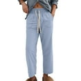 thumbnail image 1 of TYGHBN Women's Casual Pants High Waisted Loose Fit Boyfriend Jeans Elastic Waistband Wide Leg Comfortable Daily Vacation Wear Womens Casual Pants Romper Long Pants Rompers for Women Casual plus Size, 1 of 5