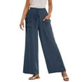 thumbnail image 1 of TYGHBN Women's Casual Trousers Everyday and Vacation Straight Leg Design with Side Pockets All Seasons Basic Solid Color Pants Cute Pants for Women Trendy A Tracksuit for Women Loose Pants for Women, 1 of 6