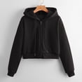thumbnail image 1 of TYGHBN Women's Comfortable Casual Fashion Printed Long Sleeve Open Umbilical Hooded Sweater Hoodies Women Zipper Hoodie Fall Clothes Teens Casual Hoodie Womens Zip Sweater Winter Apparel Womens, 1 of 2