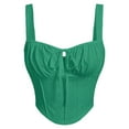 thumbnail image 1 of TYGHBN Women's Fashionable and Casual Suspender Style Strappy Pleated Lock Hollow Retro Vest Long Lace Camisole for Layering Top Women Lace Camisole Bra Shelf Spaghetti Tops for Women Pack Camisole, 1 of 6