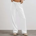 thumbnail image 1 of TYGHBN Women's High Waist Casual Drawstring Pants Basic Solid Color Trousers for Daily Wear Comfortable Pants for Spring Fall Winter Season Women Casual Pants for Winter Petite Tan Sweatpants plus, 1 of 7