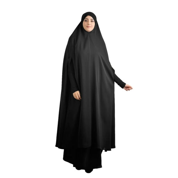 TYGHBN Women's Islam Pure Color Summer Ventilative Abaya Long Dress Dress for Women Traditional Headdresses for Women Praying Clothes for Women Dresses for Women Party Long Sleeve Hijab Sleeves Long