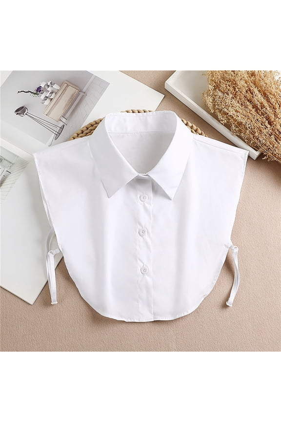 Women's Jacket Short Shirt Collar Decorative Crew Neck Shirt False Collar Shirt Turtle Neck Ladies Colla Shirt under Sweater Button up Shirt Bib Women Dress Shirts Layering Layering Shirts