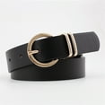 thumbnail image 1 of TYGHBN Women's Leather Belts for Jeans Dresses Fashion Gold Buckle Ladies Belt Casual Belt Belt Heavy Duty Leather Pants Belt Belt for Men Dress Mens Slide Belts Large Leather Belt It Republican Belt, 1 of 2