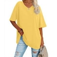 thumbnail image 1 of Women's Loose Fit Neck Short Sleeve Striped Casual T Shirt Spandex Tee Women's Summer Shirts Women Shirt Loose T Shirt Women Womens Tops Short Sleeve Casual Womens Tops Tee Shirts Tennis Shirts, 1 of 4