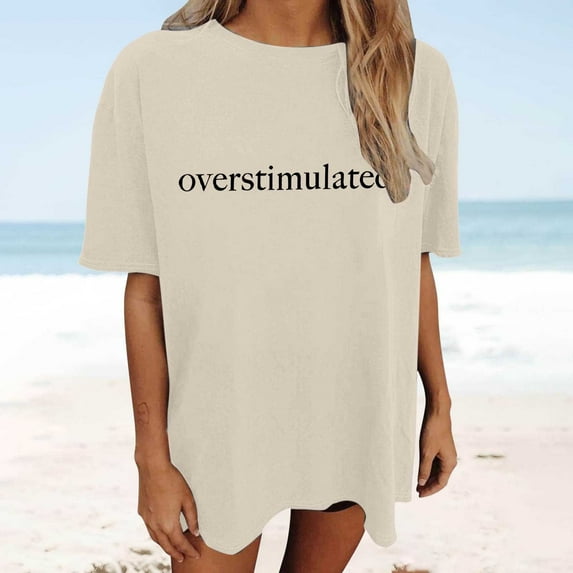 TYGHBN Women's Oversized Top Vintage Loose Short Sleeve T Shirt Athletic V Neck Shirts Women Womens Long Sleeve Tees Top Women Summer Space Pack Shirt for Juniors Women Summer Top Long Women T Shirt