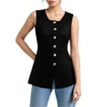 thumbnail image 1 of TYGHBN Women's Sleeveless Knit Cardigan Lightweight and Stylish for Summer 3x Workout Tops Muscle Shirt Womens 40 Top Birthday Women 4xl Tops for Women plus Size Women Top Top Women Baseball Mom Tops, 1 of 4