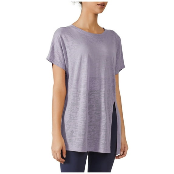 TYGHBN Women's Solid Color Asymmetric Hem Long Sleeve Yoga Cover Up | Lightweight Loose Fitting Sports Top for Running & Fitness Raglan T Shirt Women Exercise Wear for Women Short T Shirt Womens