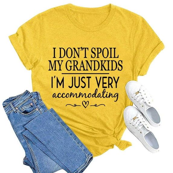 TYGHBN Women's Solid Color Casual Fashion Letter Printed Round Neck Short Sleeved T Shirt Top Athletic Short Sleeve Tops for Women Short Sleeve T Shirts Women Tennis Shirt Women Long Sleeve Women