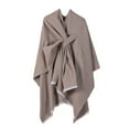 thumbnail image 1 of TYGHBN Women's Solid Color Knitted Shawl Scarf Warm Autumn Winter Cape for Style and Comfort Dress Coats for Women Formal Azalea Wool Cloak Cover up for Women Formal Formal Coats for Women Satin, 1 of 2