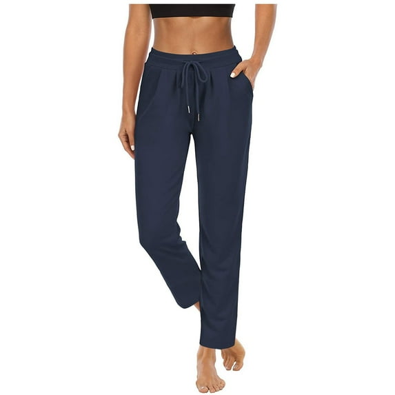 TYGHBN Women's Solid Color Pocket High Waist Sports Fitness Yoga Casual Pants1 Womens Pants Casual Work Pattern Cropped Pants for Women Casual Pant Suits for Women Casual Pant Suits for Women Casual