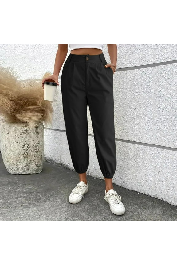 Women's Solid Color Zipper Slacks with Angled Pockets plus Size Business Casual Pants for Women 2x Pants Women Casual Work Petite Sweatpants for Women Women Casual Pants with Pockets