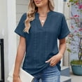 thumbnail image 1 of TYGHBN Women's Spring/summer Jacquard V Neck Short Sleeve Loose T Shirt Top Woman Tee Women Swim Tee Long Sleeve Summer Shirt Long Sleeves Shirt Womens Workout Shirts Dark Tee Long Tee Shirt Womens S, 1 of 4