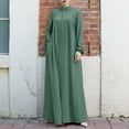 thumbnail image 1 of TYGHBN Women's Style Stand Collar Zipper Loose Casual Dress Long Sleeved Maxi Dress Chiffon Woman Outfit Girls Scarf Hijab Burka Traditional Korean Clothes for Men Beads Dresses for Women Long Sleeve, 1 of 7