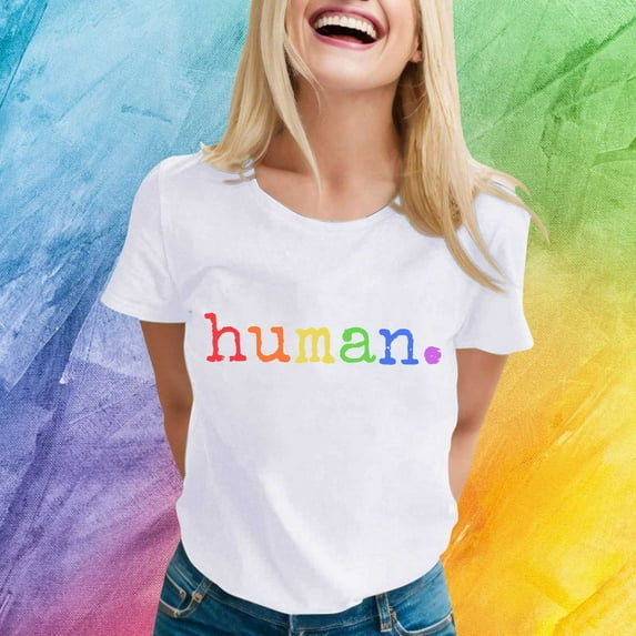 TYGHBN Women's Stylish Printed Crew Neck T Shirt Long Sleeve Tee for Women Log Sleeve T Shirts for Women Womens T Shirts Multiple Pack Medium Sleeve Long Women T Shirt Set Shirt Tall Women's Shirts