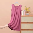 thumbnail image 1 of TYGHBN Women's Summer Sleepshirt Nightgown Comfortable Round Neck Sleeveless Home Dress Loungewear Casual Basic Sleepwear for Women Women plus Oversized Shirts Womens Nightgown Comfy Pajama plus, 1 of 3