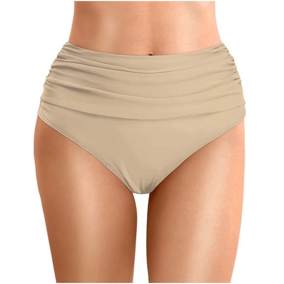 TYGHBN Women's Summer Solid Color Waist Length Pleated Beach Double Layered Triangle Swim Trunks plus Size Swimsuit Cover up Pants Skirt Swim Bottoms Bathing Suit Skirt Bottoms for Women Women's Swim