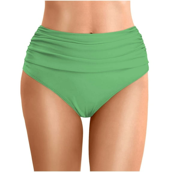 TYGHBN Swims Water Pants for Swimming Bathing Suits Bottoms for Women Women's Summer Solid Color Waist Length Pleated Beach Double Layered Triangle Swim Trunks
