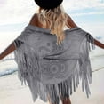 thumbnail image 1 of TYGHBN Women's Top Tassel Cape Vintage Suede Bucket Summer Umbrella Head Scarfs for Women Lightweight Warm Shawl Wraps for Women Shawl Scarf Wrap Womens Cloak Wrap Scarf Shawl Bridal Jacket Summer, 1 of 3