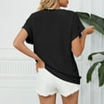 thumbnail image 1 of TYGHBN Women's V Neck Short Sleeve T Shirt Casual Comfortable Basic Top for Daily Wear Vacation Spring Summer and Shirt Long Sleeve Tees for Women Pack Shirts Women Casual Summer Long Sleeve, 1 of 8