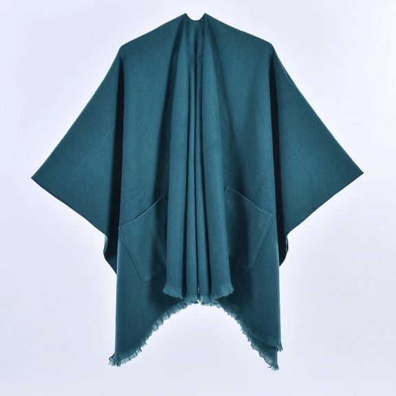 TYGHBN Women's Warm Shawl Wrap Cape Winter Cardigan Sweaters Open Front Poncho Colorful Scarf Warm Vintage Leather Womens Lightweight Scarf Thanksgiving Scarf for Women Shawls Neck Wraps for Winter