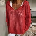 thumbnail image 1 of TYGHBN Women's Wool Knitted Outer Wear Sun Knitted Hooded Thin Loose Sweater Women's Sweatshirts Pack of Sweatshirts Snap Front Cardigan Pullover Men Light Sweatshirts Soft V Neck Sweater Seaman, 1 of 7