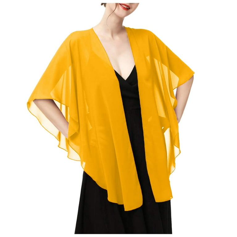 TYGHBN Womens Chiffon Shawls and Wraps Wedding Party Sheer Shawl