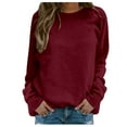 thumbnail image 1 of TYGHBN Womens Daily Home Outdoor Workout Long Sleeve O Neck T Shirt Top Printed Sweatshirt Street Blouse Streetwear Ladies Sweatshirts without Hoods Band Hoodies Women Ladies Sweat Suits Two Piece, 1 of 5