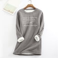 thumbnail image 1 of TYGHBN Womens Fashion Round Neck Printed Loose Warm Casual Printed Top Autum Warm Top for Women Thermal Underwear for Men Tops Womens Thermals Top and Bottom Thermal Undershirts Women's Thermal Shirt, 1 of 3