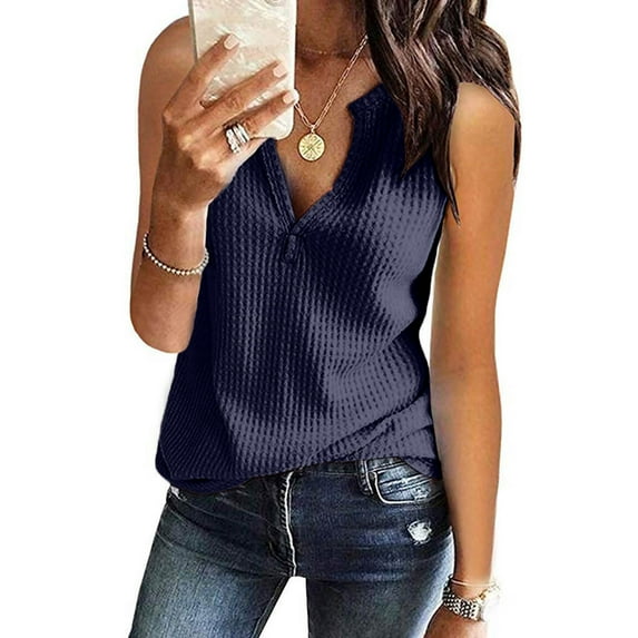 TYGHBN Womens Fashion V Neck Shirts Sleeveless Solid Knit Loose Fitting Tee Tops Woman Summer Tops Workout Shirts Loose Plain Shirt Women Short Sleeve Shirts Casual Women Compression Shirts Loose