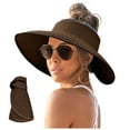 thumbnail image 1 of TYGHBN Womens Sunshade Hat Korean Edition Women Open Top Big Sunscreen Sun Hat No Top Foldable Hat Evaporating Hat Ladies Visors for Women Dating Hat Beach Hats for Women Big Head Parlor Hats Hat And, 1 of 3