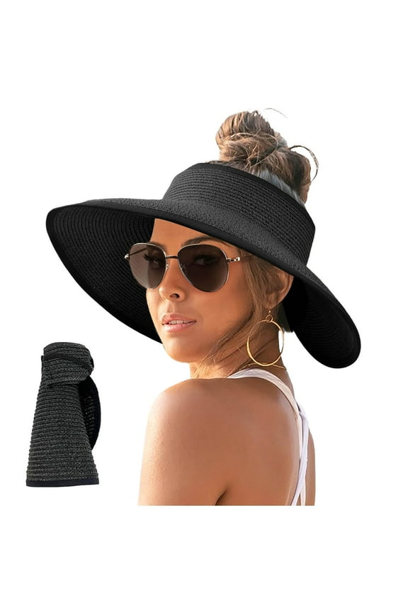 Womens Sunshade Hat Korean Edition Women Open Top Big Sunscreen Sun Hat No Top Foldable Hat Evaporating Hat Ladies Visors for Women Dating Hat Beach Hats for Women Big Head Parlor Hats Hat And