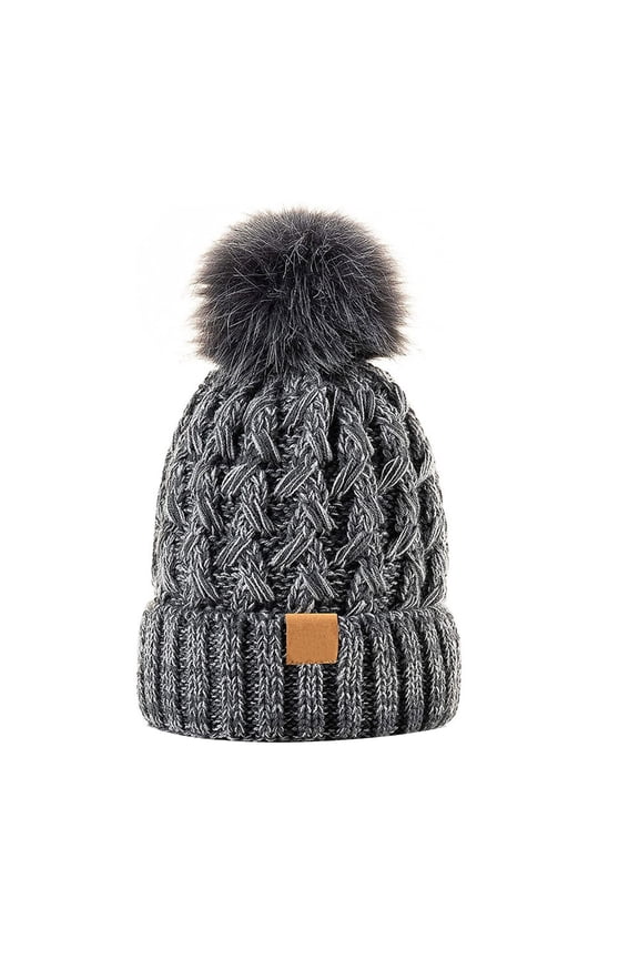 Womens Winter Ribbed Cap Knit Pompom Soft Warm Hat Winter Pack Gear Hat Cap Winter Cycling Winter Hat Toboggan Snow Ear Warmer Hat Bears Winter Hat for Men Hat Men Winter Aviation Hat Mens Ear