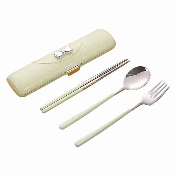TYHLZJ Butterfly Bow Portable Cutlery Set-3pcs Stainless Steel with Storage Box,Beautiful Travel Cutlery