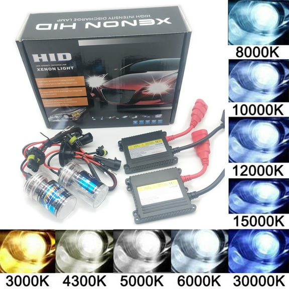 TYHLZJ Car HID Xenon Headlights Kit 12V 55W Ballast & Xeon Light Bulbs H1 H3 H7 H11 9005 9006 880 3000K 4300K 6000K 8000K 15000K 30000K